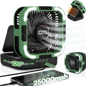3 in 1 Solar Camping Fan/Light/Power Bank