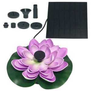 Lotus Shape Solar Powered Waterfall Floating Fountain