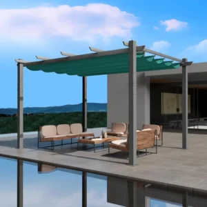 10' x 13'  Outdoor Retractable Pergola with Sun Shade Canopy
