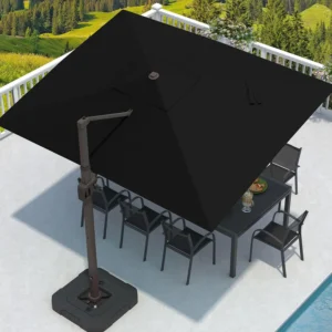 9' X 12' Cantilever Patio Umbrella with Base.