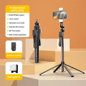 Selfie Stick Tripod with 360 ° rotation with Remote Control