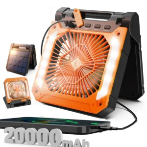 3 in 1 Solar Powered Light, Fan & Power Bank