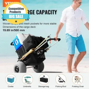 Heavy-Duty Collapsible Cart with Large Balloon Wheels